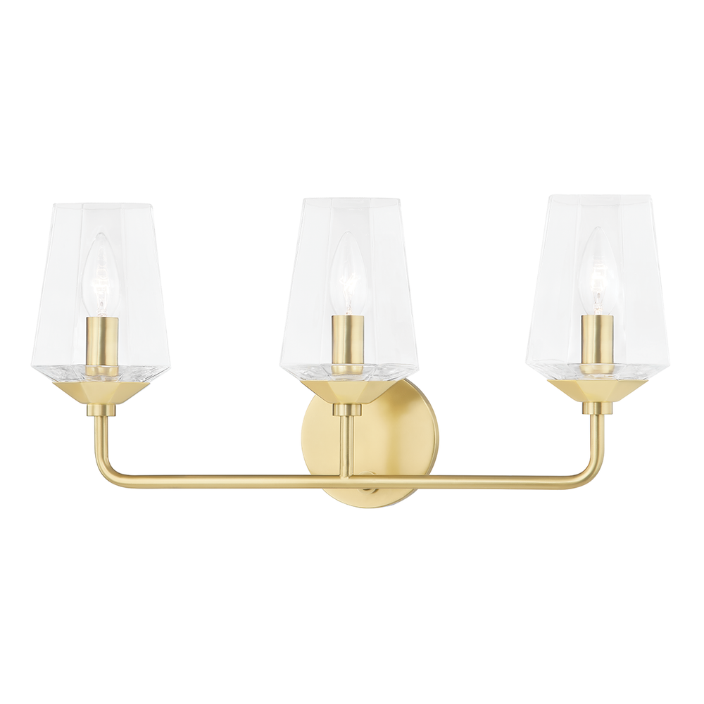 Kayla 3 Light Bath Bracket-Mitzi-HVL-H420303-AGB-Bathroom VanityAged Brass-1-France and Son