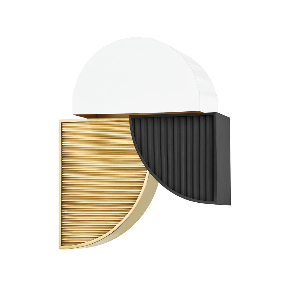 Construct 2 Light Wall Sconce Aged Brass-Hudson Valley-HVL-KBS1428102-AGB-Outdoor Wall Sconces-1-France and Son