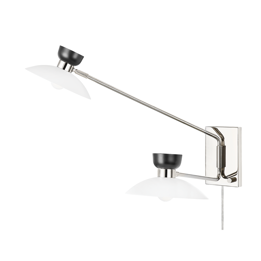 Whitley 2 Light Wall Sconce Plug In-Mitzi-HVL-HL481202-PN-Wall LightingPolished Nickel-2-France and Son