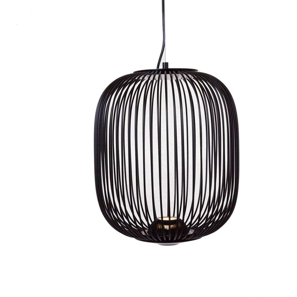 Spokes Round LED Suspension Light - Black