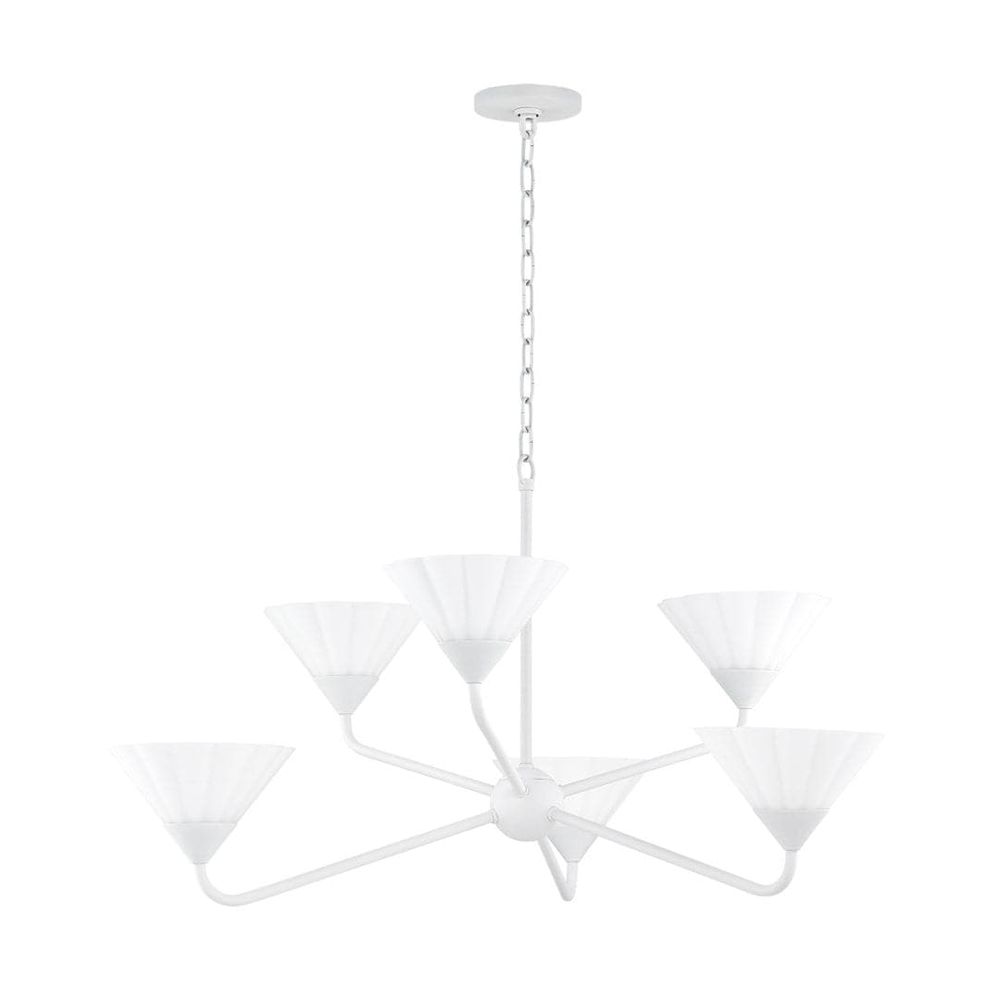 Kelsey 6 Light Chandelier-Mitzi-HVL-H817806-TWH-ChandeliersTextured White-2-France and Son