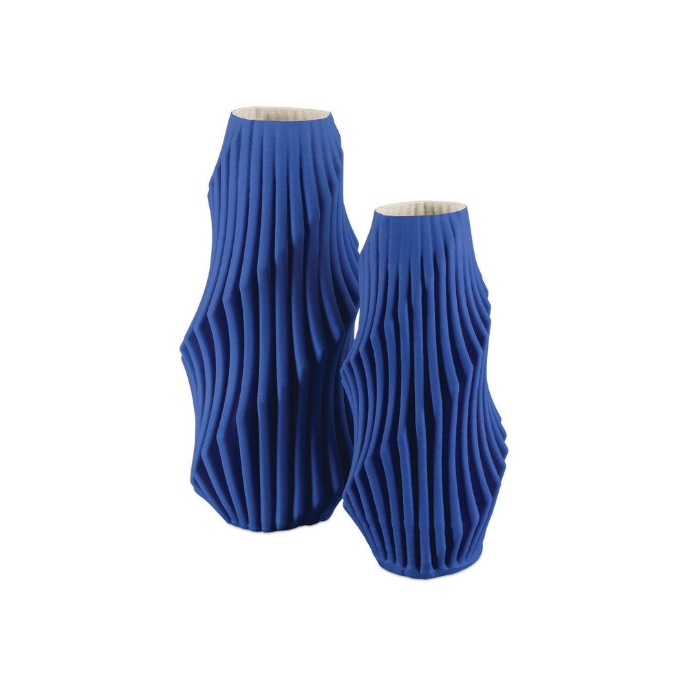 Vases Blue Pleat Medium Vase