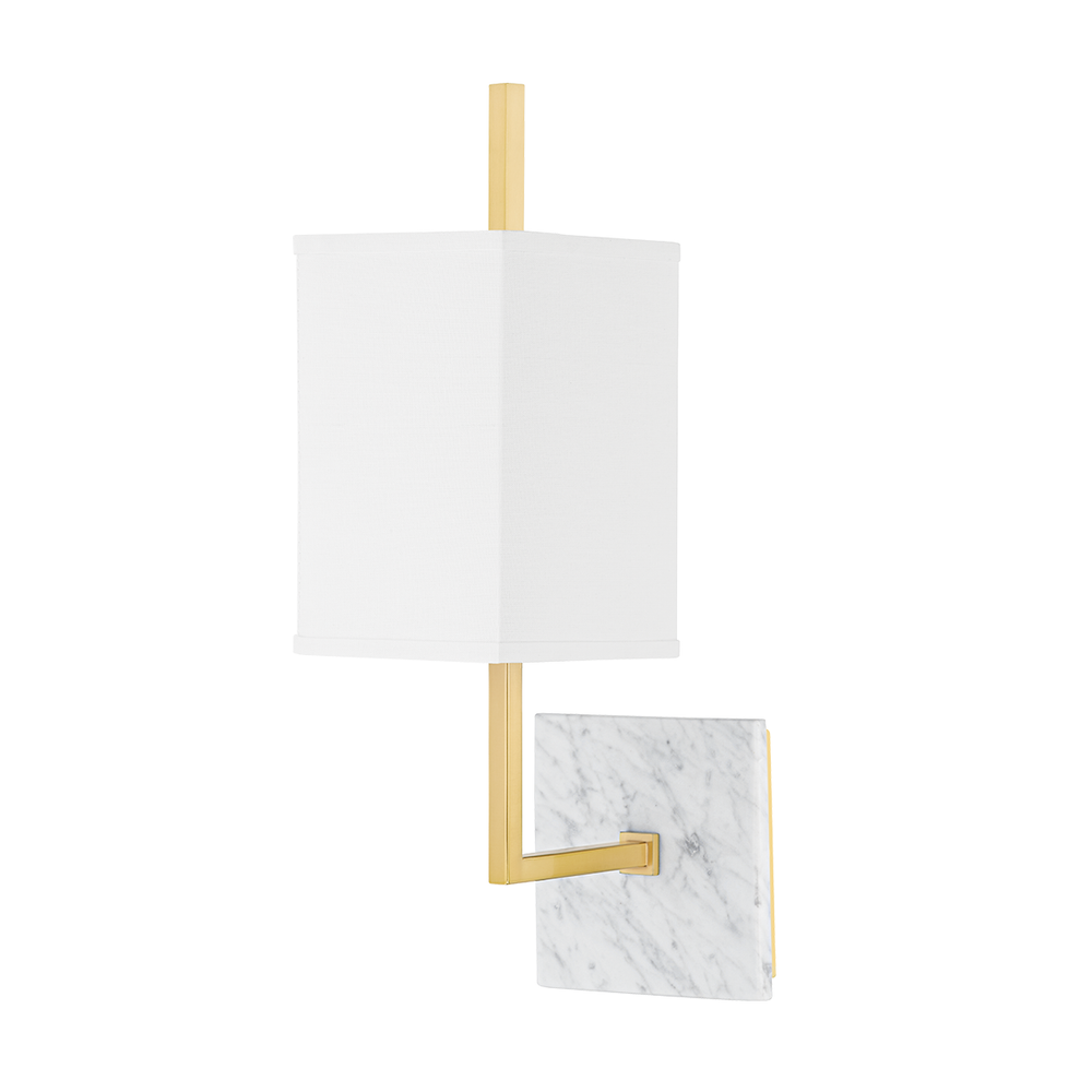 Mikaela 1 Light Wall Sconce-Mitzi-HVL-H700101-AGB-Outdoor Wall SconcesAged Brass-1-France and Son