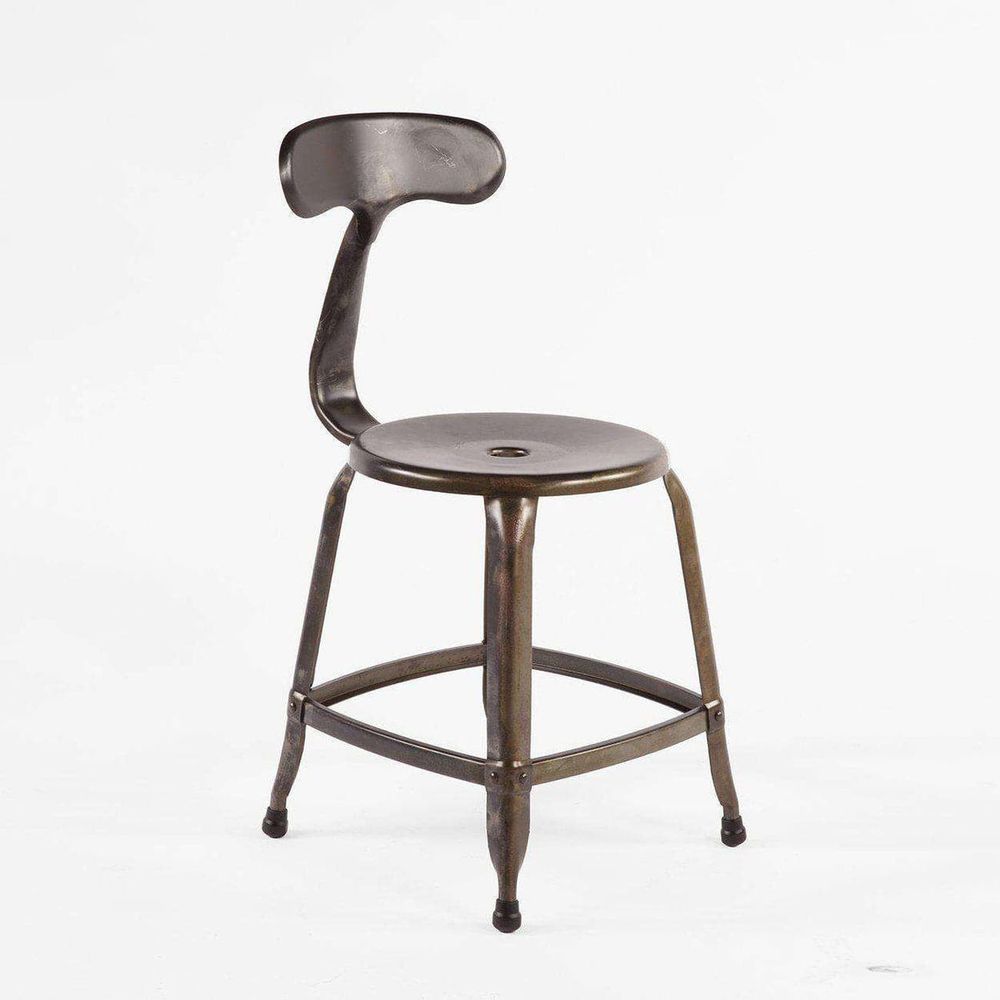 Modern Vrist Dining Side Chair with Rustic Coffee Finish