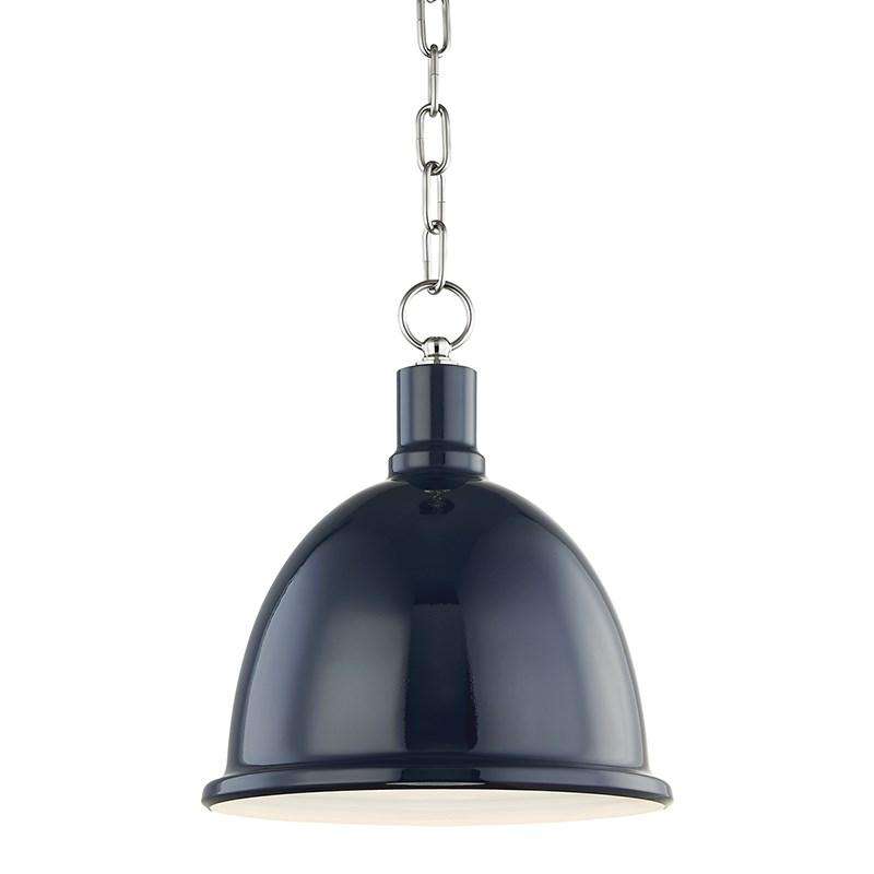 Blair 1 Light Small Pendant-Mitzi-HVL-H238701S-PN/NVY-PendantsNavy-4-France and Son
