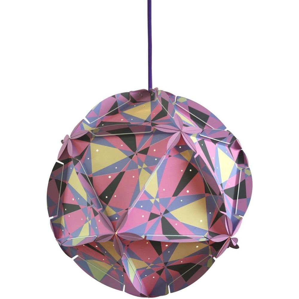 Modern Zahra Cut pink Pendant Lamp