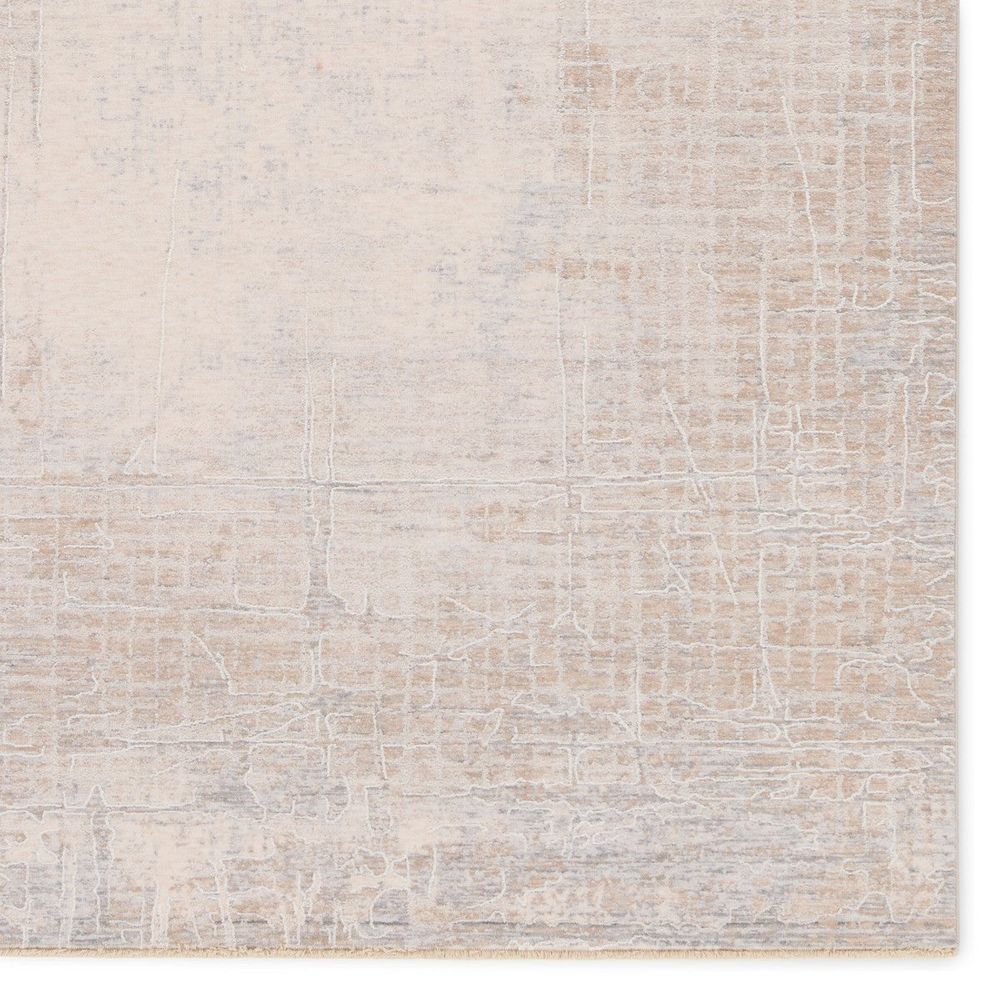 Celandine Abstract Tan/ Cream Runner Rug (3'X10')