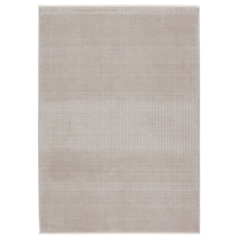 Cipher Solid Taupe/ Light Gray Runner Rug (2'6"X8')