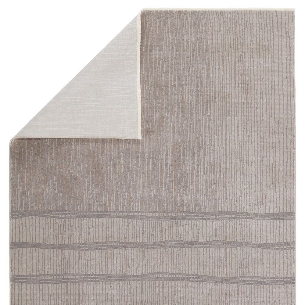 Aleron Abstract Taupe/ Gray Runner Rug (2'6"X8')