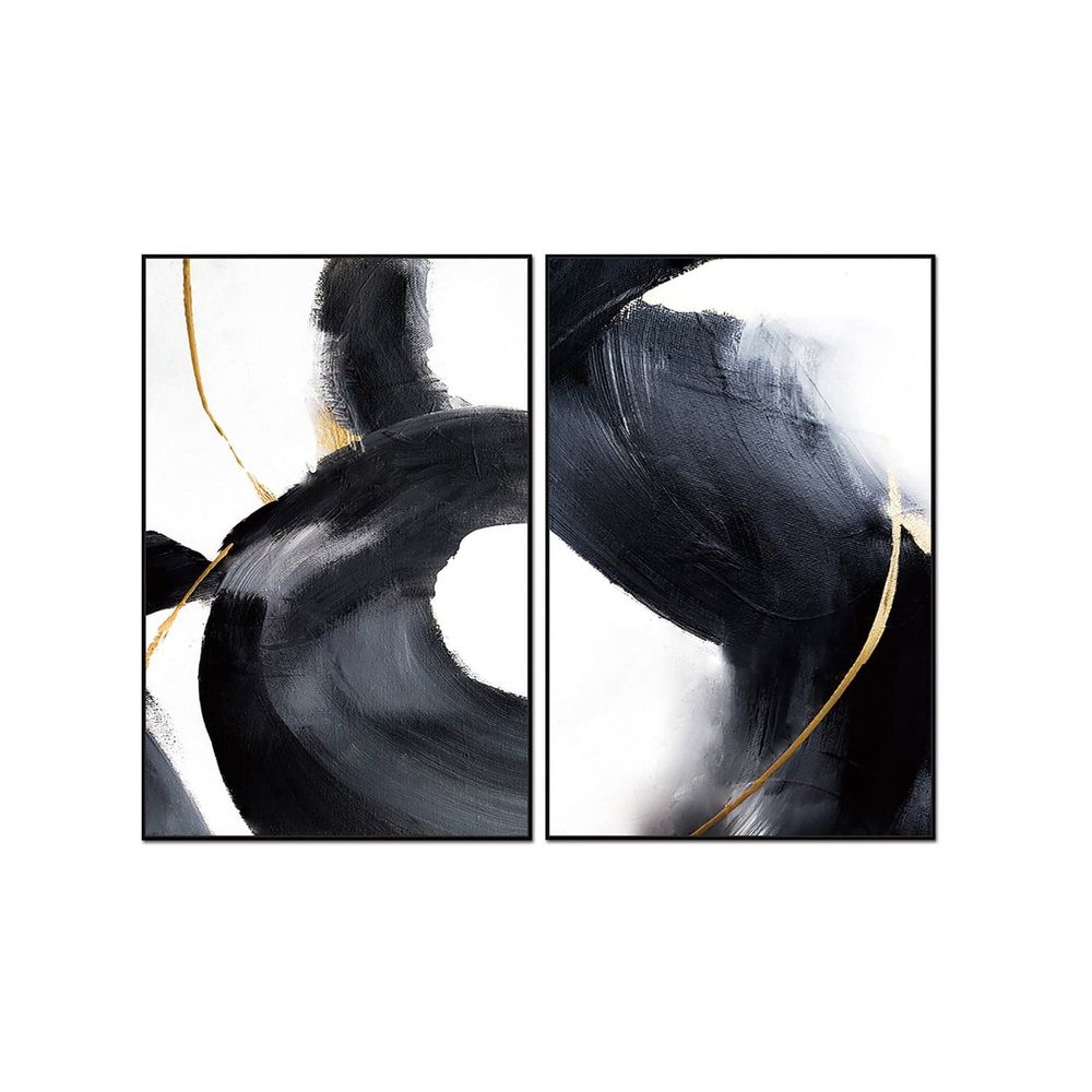 Nero Canvas-Whiteline Modern Living-WHITELINE-AW1860-Wall Art-1-France and Son