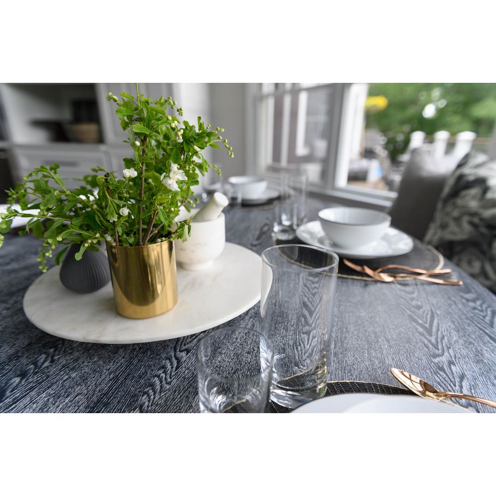Jefferson - Oval Black Cerused Oak Dining Table