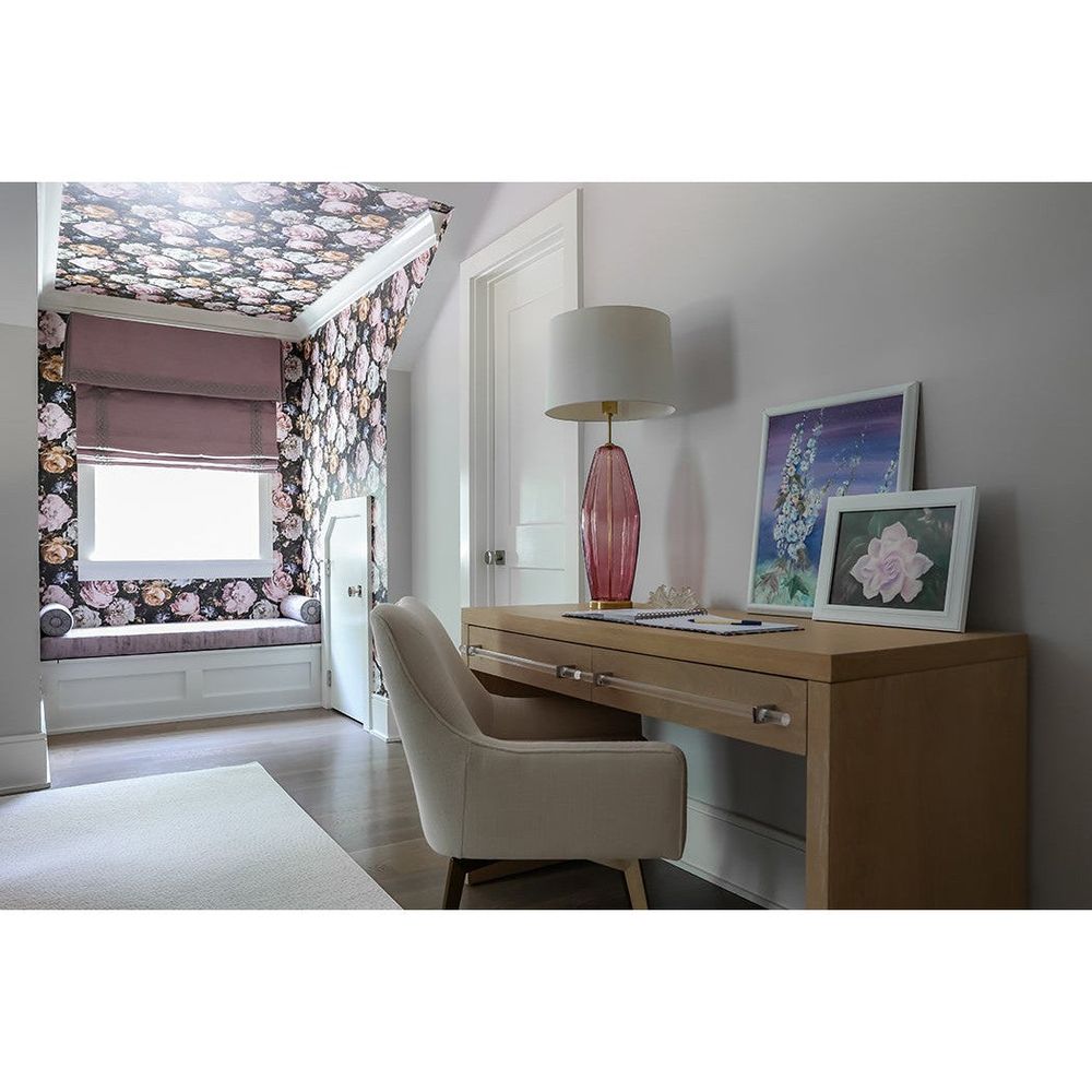 Ralph - Waterfall Two Drawer Desk In Glossy White/Includes Brass & Nickel Hrdwr Options W Acrylic Rod