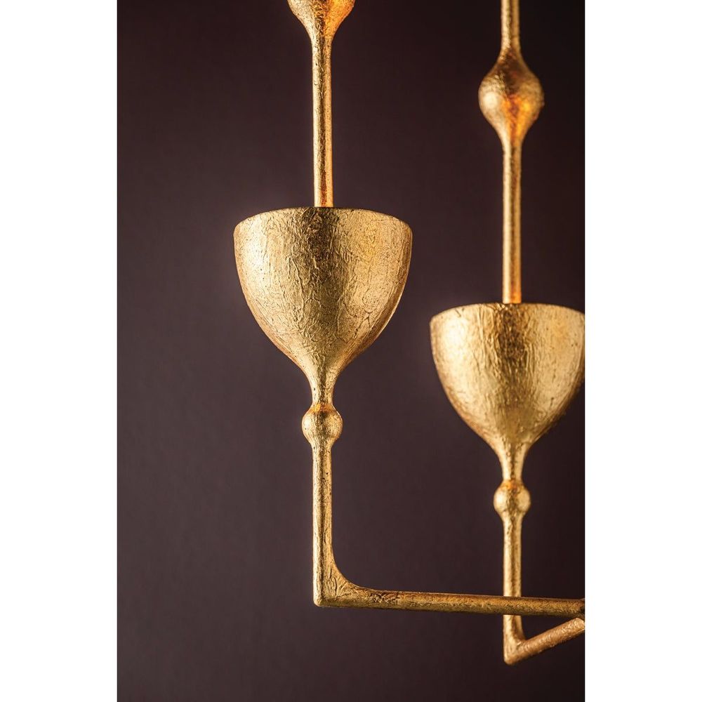 Antalya Lantern - Vintage Gold Leaf 4 Lights 22in