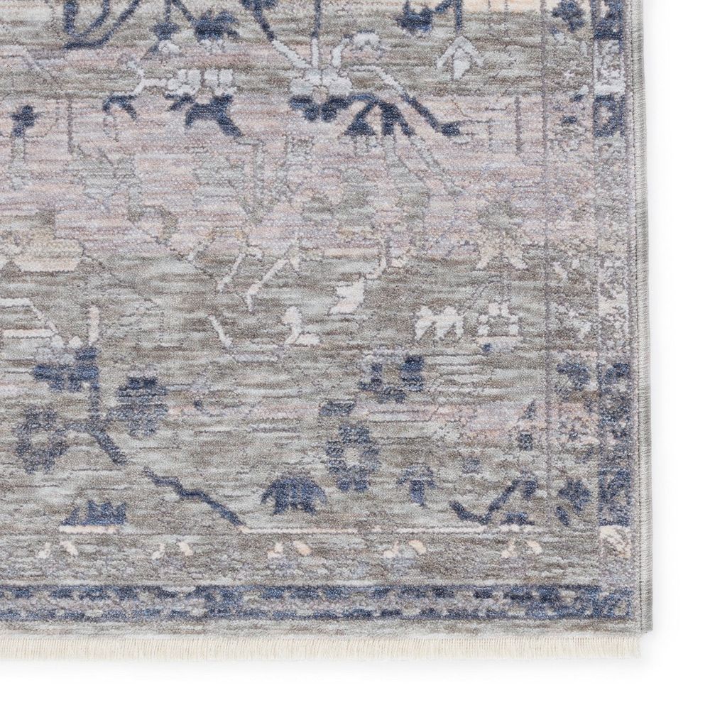 Runners Galen Oriental Blue/ Gray Runner Rug (3'X10')