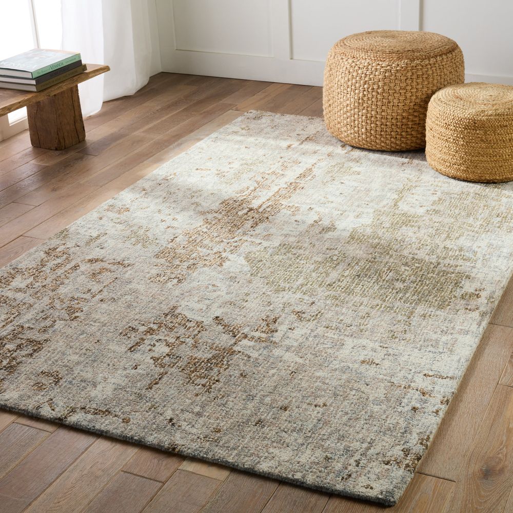 Amadeus Handmade Abstract Taupe/ Bronze Area Rug (10'X14')