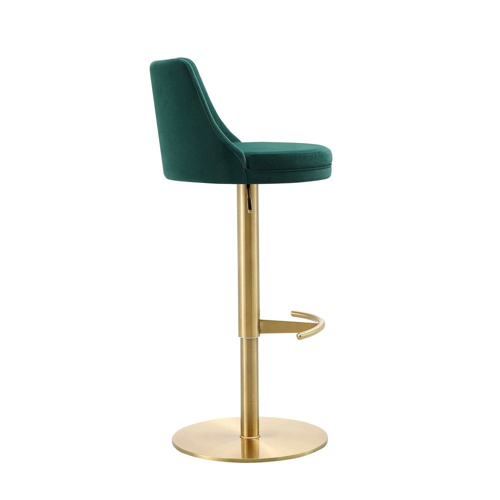 Carter Barstool-Whiteline Modern Living-WHITELINE-BS1715F-RGLD/BLU-Bar StoolsBlue Velvet-5-France and Son