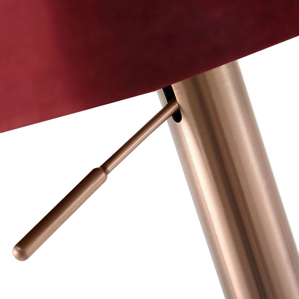 Nova Barstool-Whiteline Modern Living-WHITELINE-BS1720F-RGLD/RED-Bar StoolsRed/Rose Gold-5-France and Son