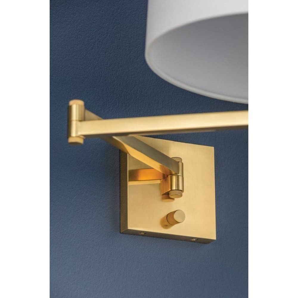 Sammy Wall Sconce-Hudson Valley-HVL-BKO1600-AGB-Wall LightingAged Brass-3-France and Son