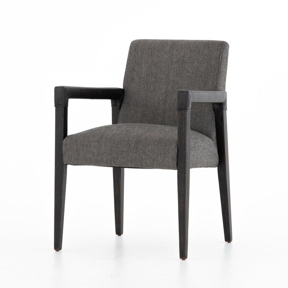 Reuben Dining Chair - Durango Smoke with Black Frame - Open Box