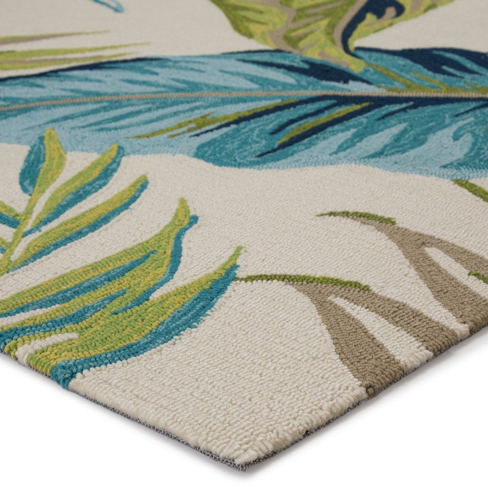 Vesta Floral Blue/ Green Runner Rug (2'6"X8')