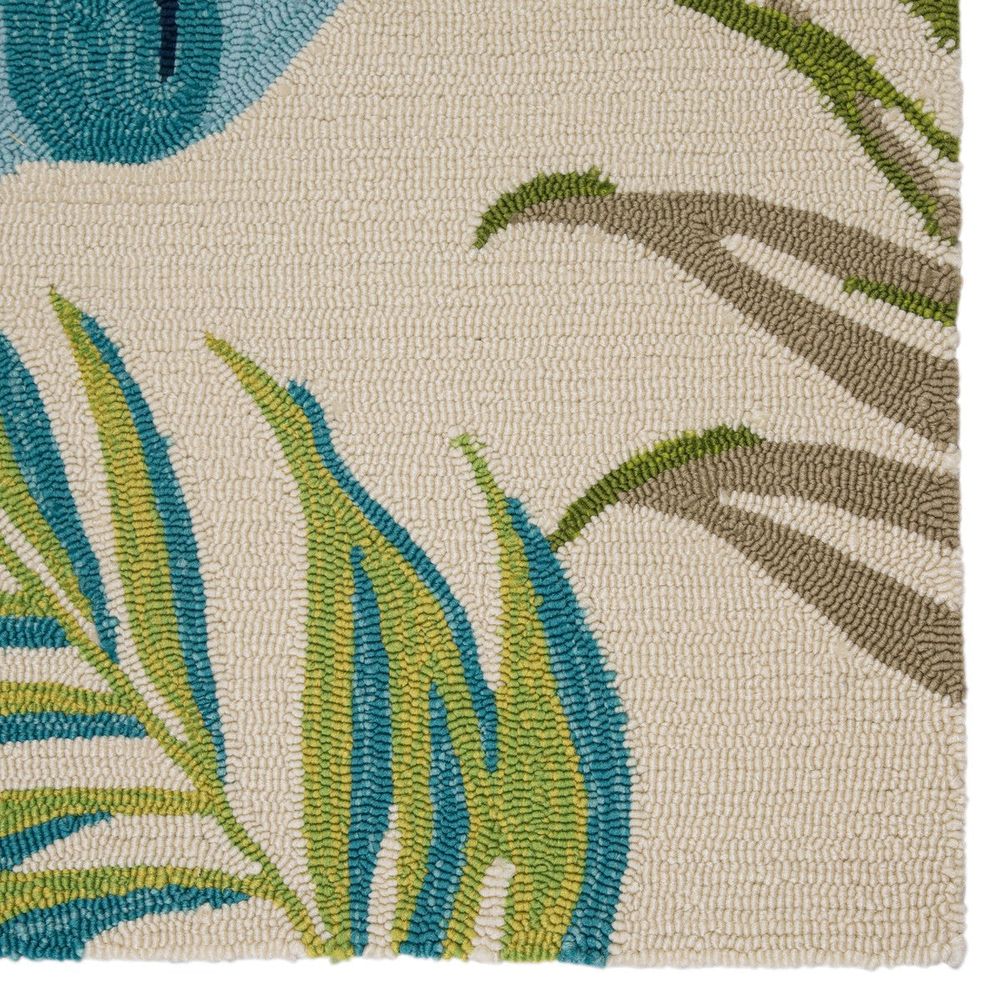 Vesta Floral Blue/ Green Runner Rug (2'6"X8')