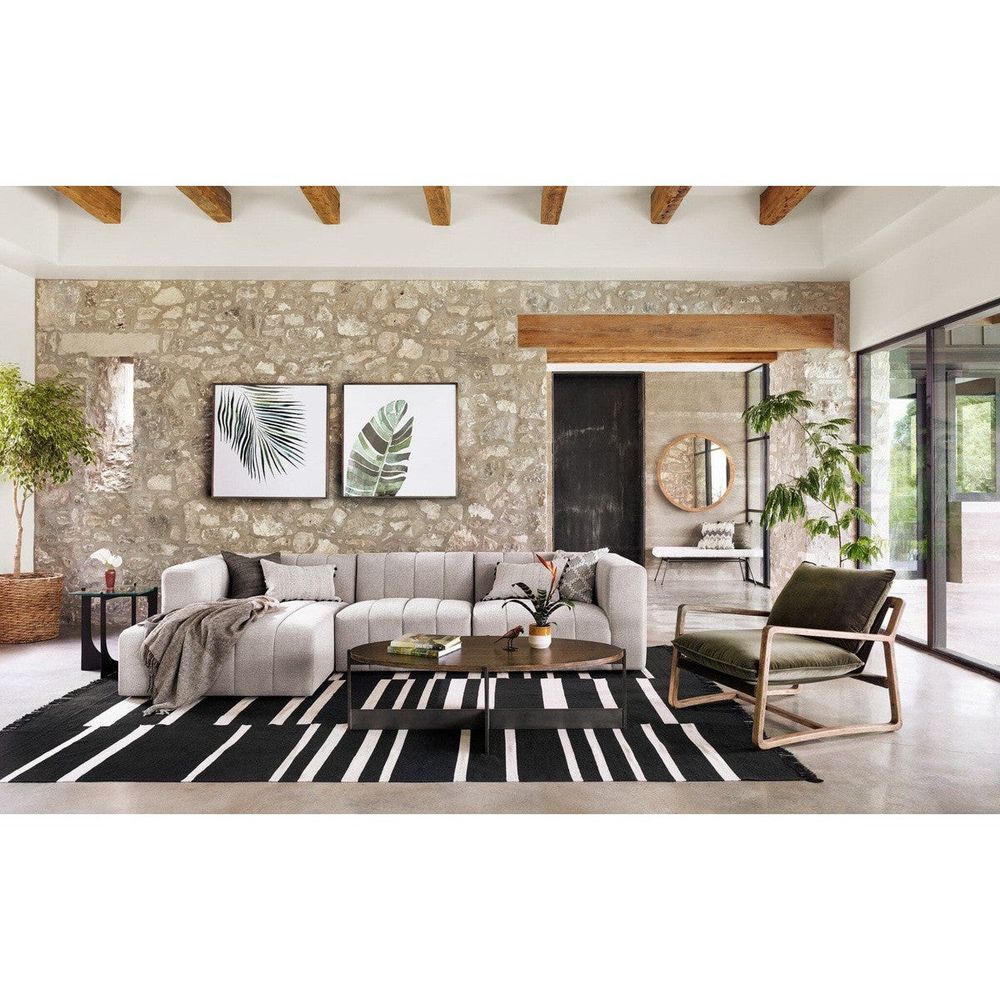 Langham Channeled RAF Piece - Nappa Sandstone - Open Box