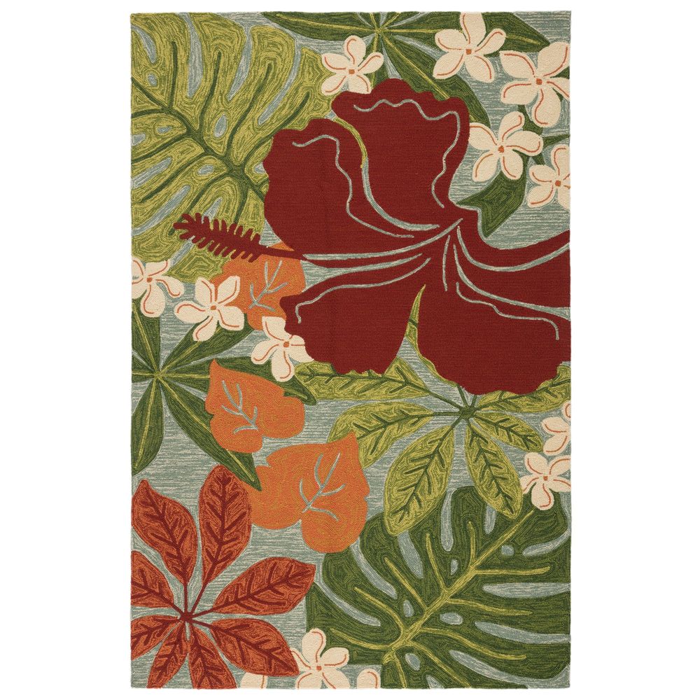 Moksha Floral Multicolor/ Blue Runner Rug (2'6"X8')