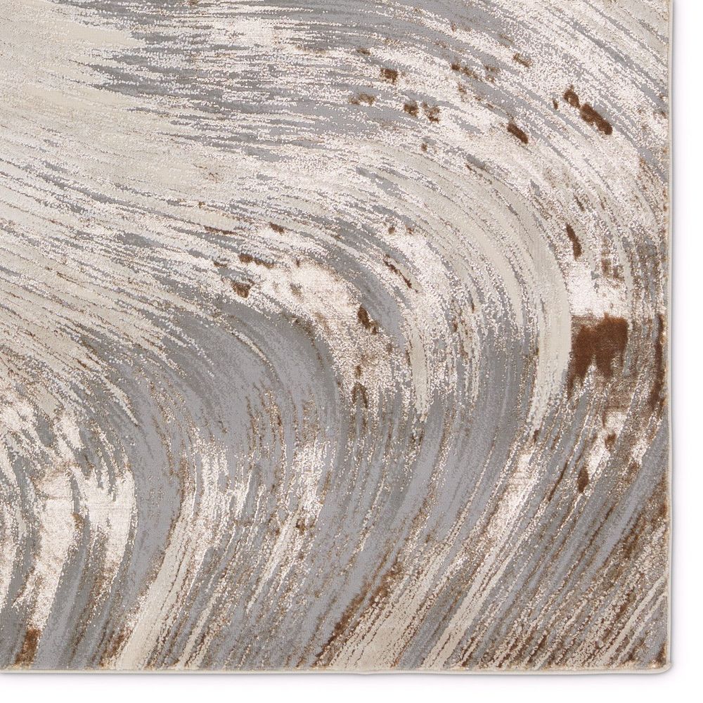 Runners Stellan Abstract Gray/ Brown Runner Rug (3'3"X12')
