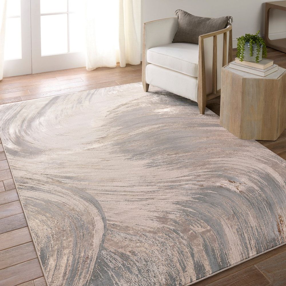 Stellan Abstract Gray/ Brown Runner Rug (2'2"X8')