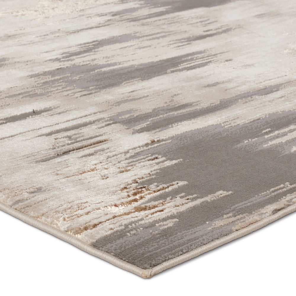 Runners Achilles Abstract Taupe/ Gray Runner Rug (2'2"X8')