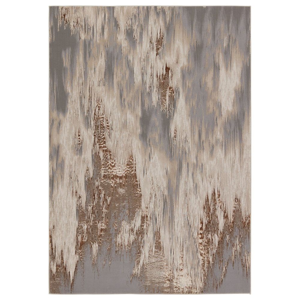Runners Achilles Abstract Taupe/ Gray Runner Rug (2'2"X8')