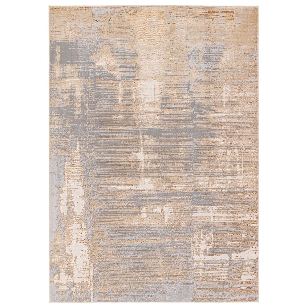 Runners Breeze Abstract Gray/Brown Runner Rug (3'3"X12')