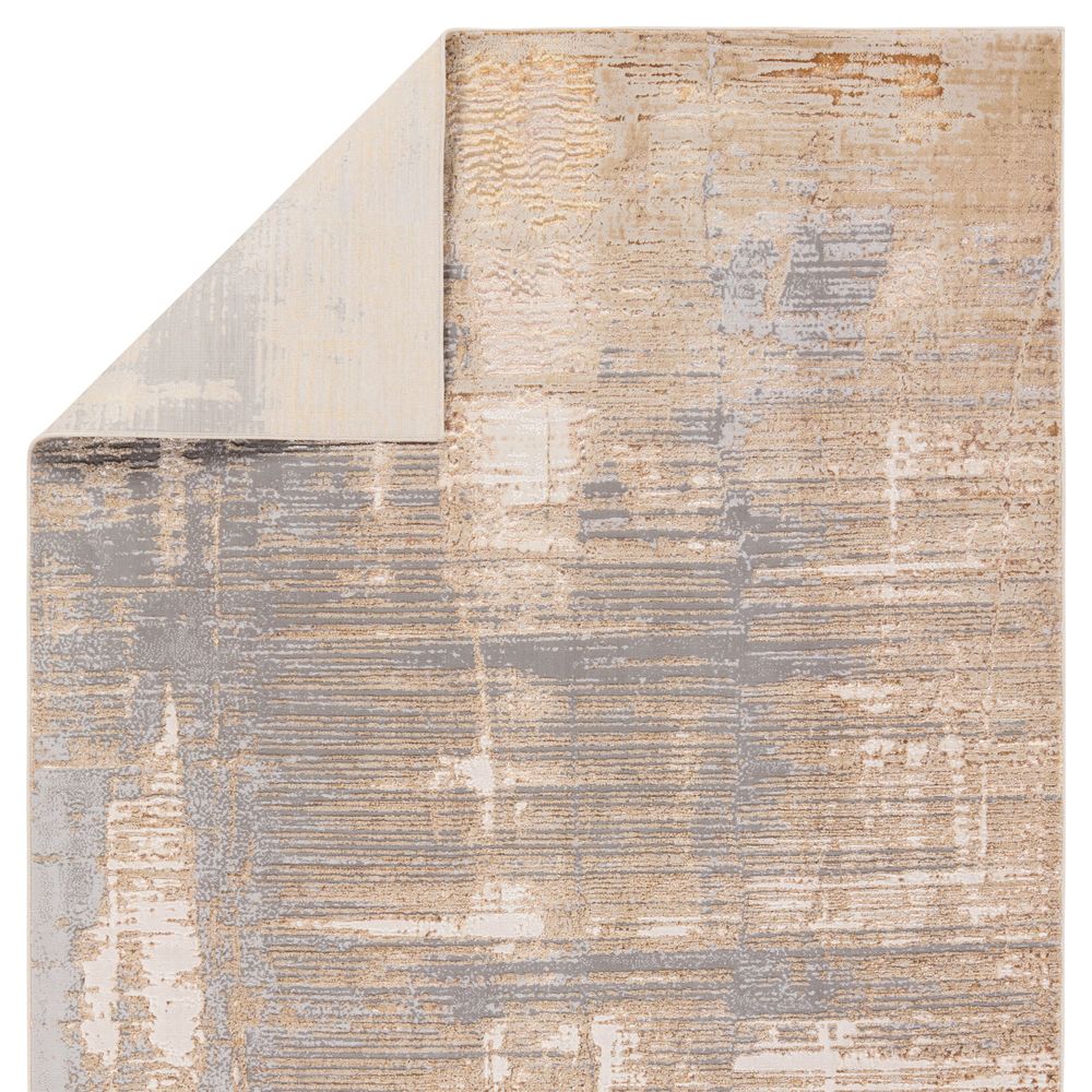 Runners Breeze Abstract Gray/Brown Runner Rug (3'3"X12')