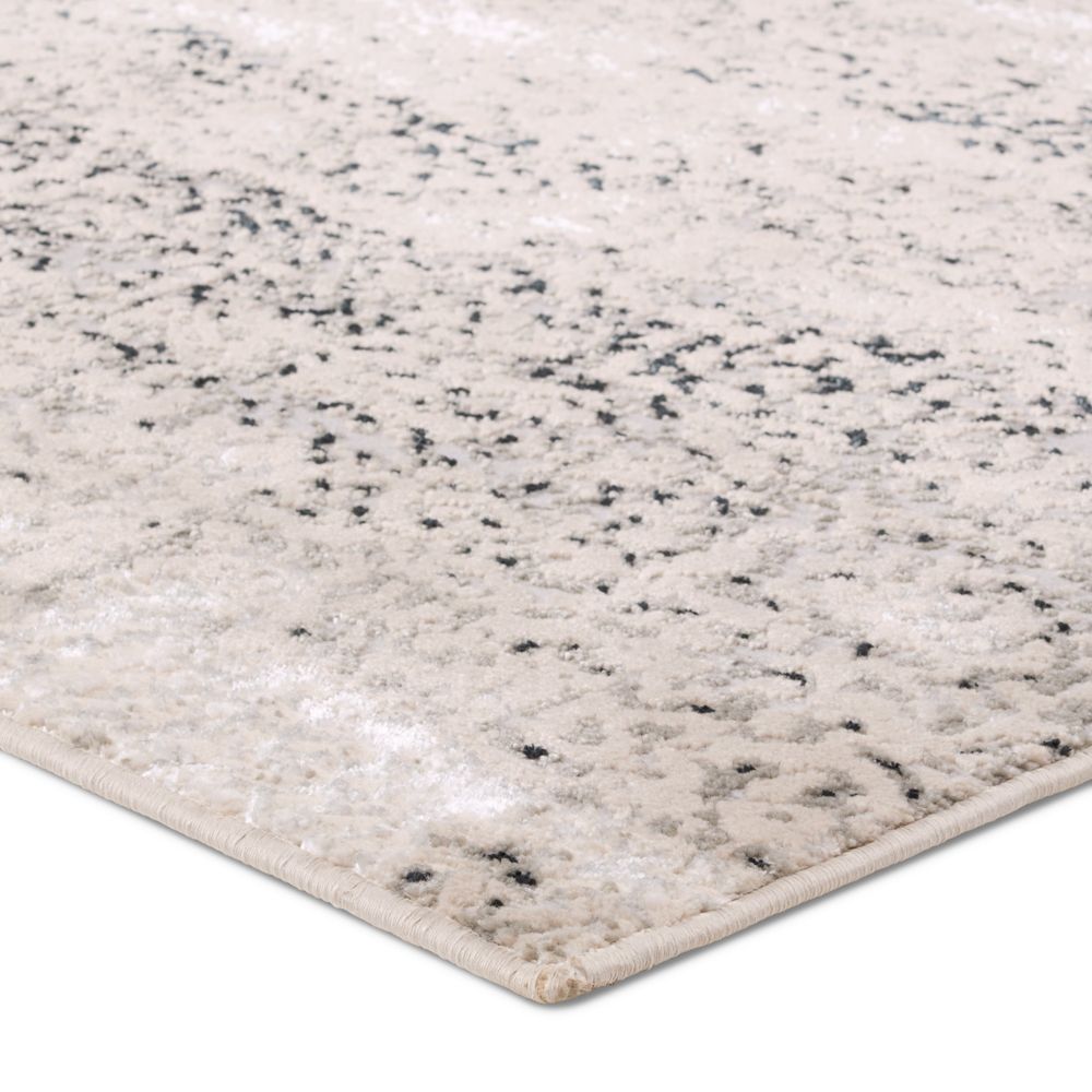 Runners Zaynab Abstract Cream/Gray Runner Rug (3'3"X12')