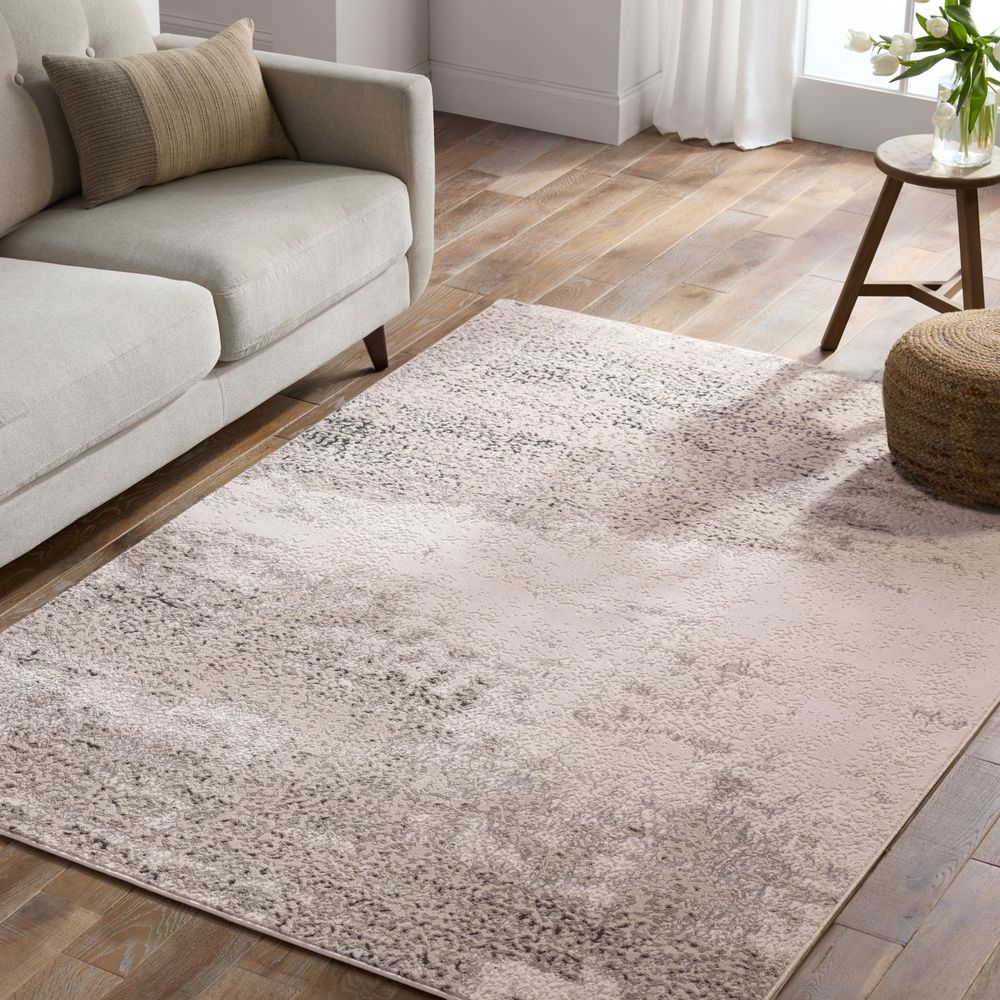Zaynab Abstract Cream/Gray Runner Rug (2'2"X8')
