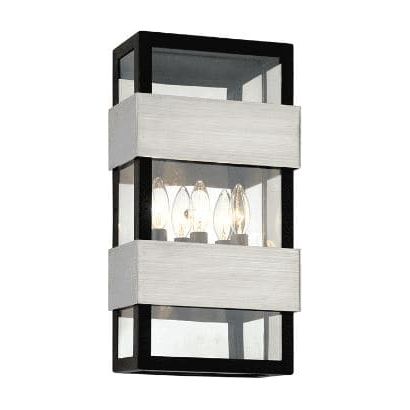 Dana Point Wall Txtured Blk W Brushed St-Troy Lighting-TROY-B6523-Wall Lighting3 Light-2-France and Son