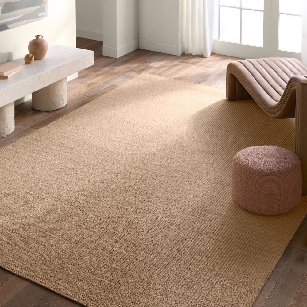 Elian Handmade Solid Tan Area Rug (4'X6')