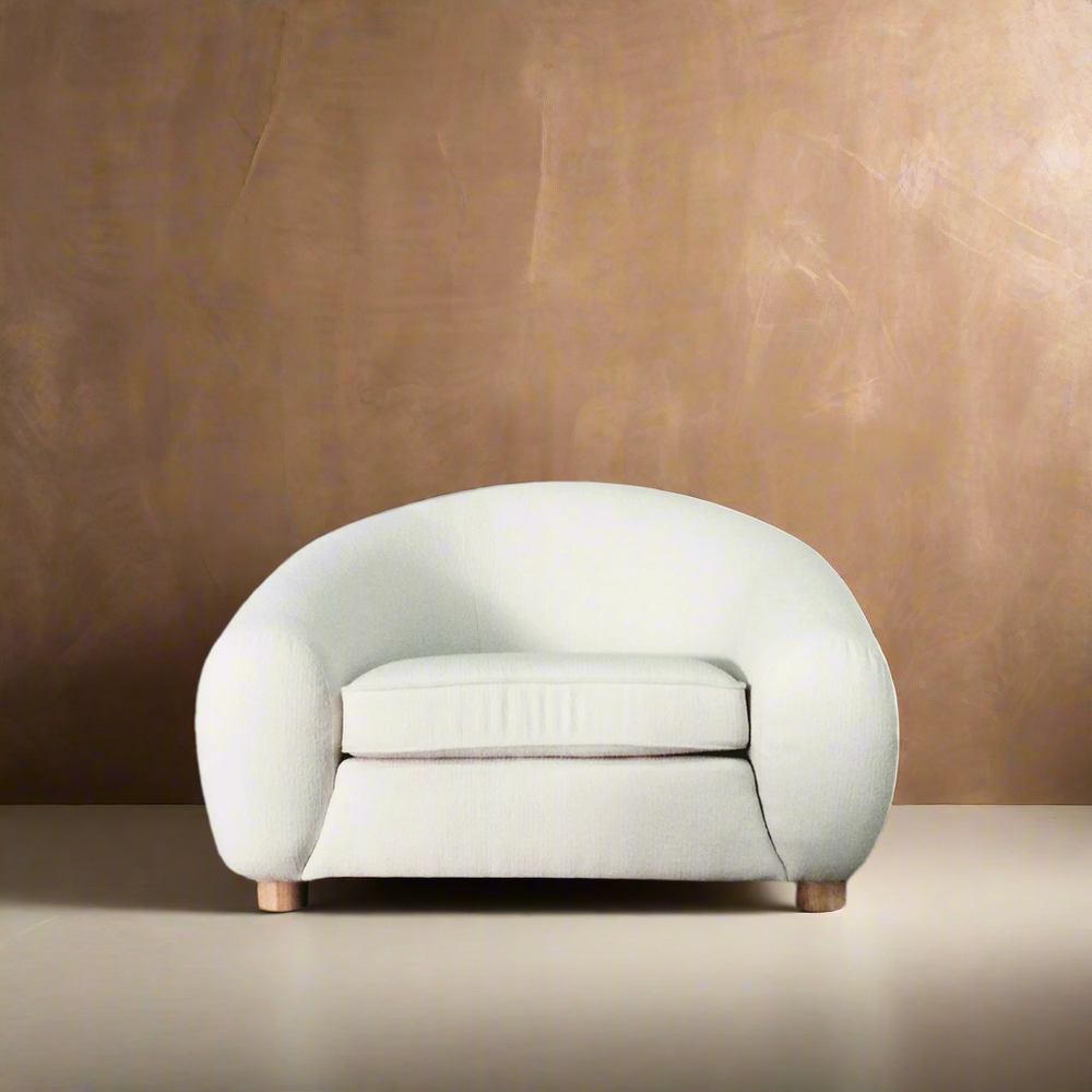 Jean Royere Polar Bear Lounge Chair-France & Son-F218541IVORY-Lounge Chairs-1-France and Son