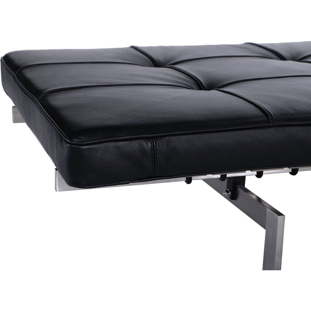 Poul Leather Daybed-France & Son-FB6639BLK-Daybeds-4-France and Son