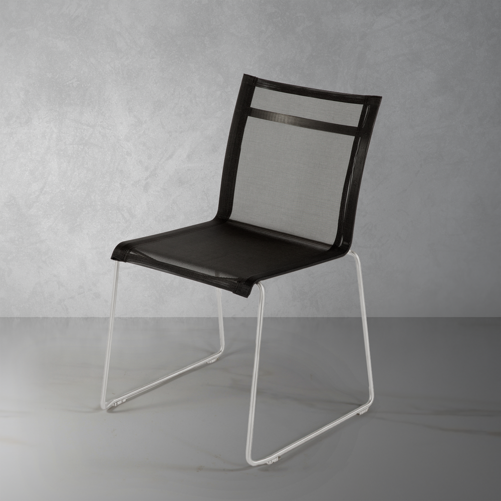 Lanai Side Chair - Outdoor-France & Son-FCC0701BLK-Outdoor Dining Chairs-1-France and Son