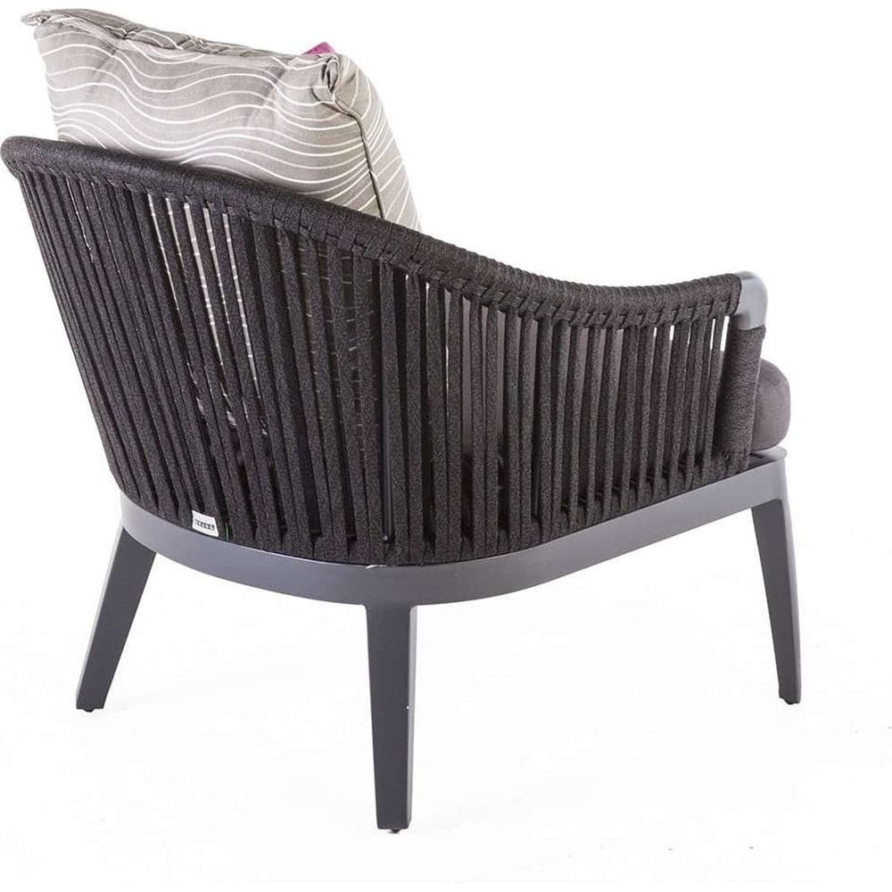 Modern Kaelin Lounge Chair - Outdoor-France & Son-FCC2110BLK-Outdoor Lounge Chairs-3-France and Son