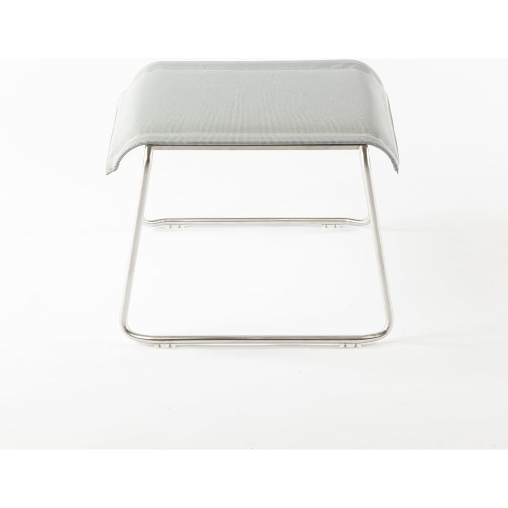 Markos Outdoor Ottoman with Sunbrella Fabric-France & Son-FCS0725SILVER-Outdoor Stools-2-France and Son