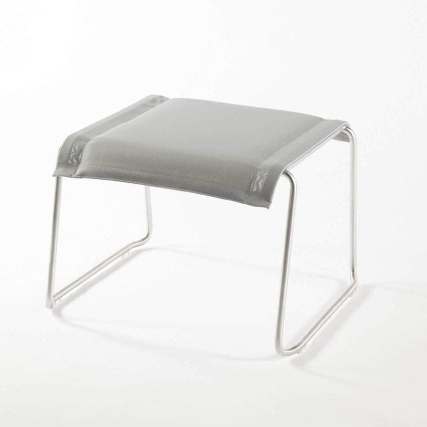 Markos Outdoor Ottoman with Sunbrella Fabric-France & Son-FCS0725SILVER-Outdoor Stools-3-France and Son
