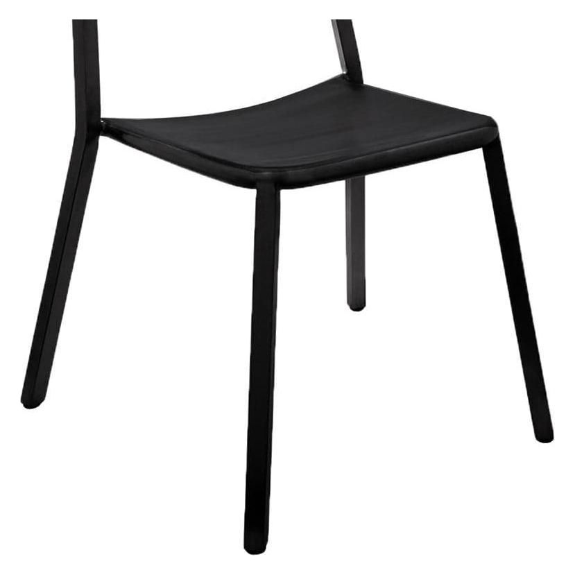 Mid Century Stainless Tutti Chair - Black-France & Son-FEC3606BLKA-Dining Chairs-4-France and Son