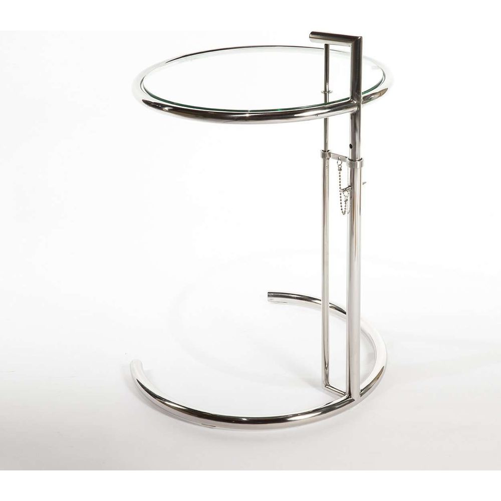 Italian made Eileen Grey Adjustable Table-France & Son-FST778CHR-Side Tables-2-France and Son