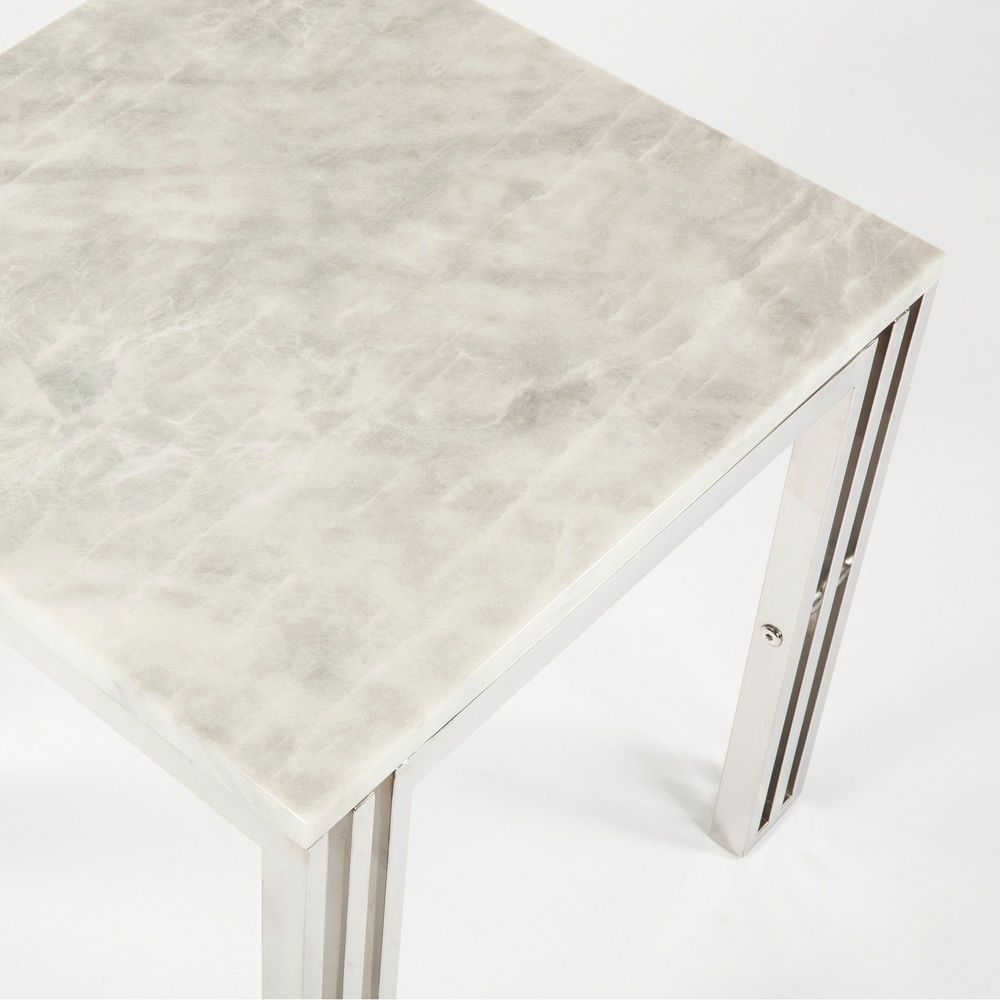 Del Marble Side Table - Square