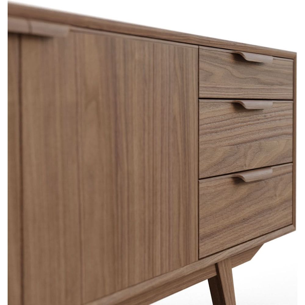 Collier Credenza - Tan Walnut