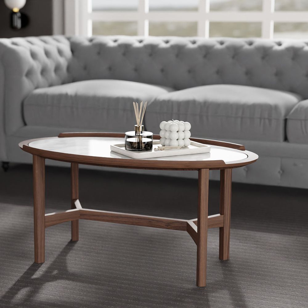 Luxor Oval Marble Coffee Table