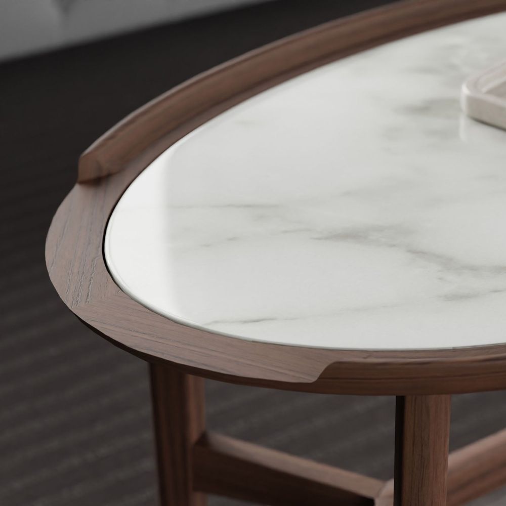 Luxor Oval Marble Coffee Table