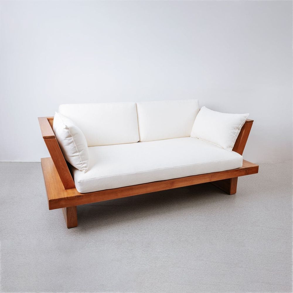Zen Teak Platform Sofa-France & Son-FL1006-Outdoor Sofas-3-France and Son